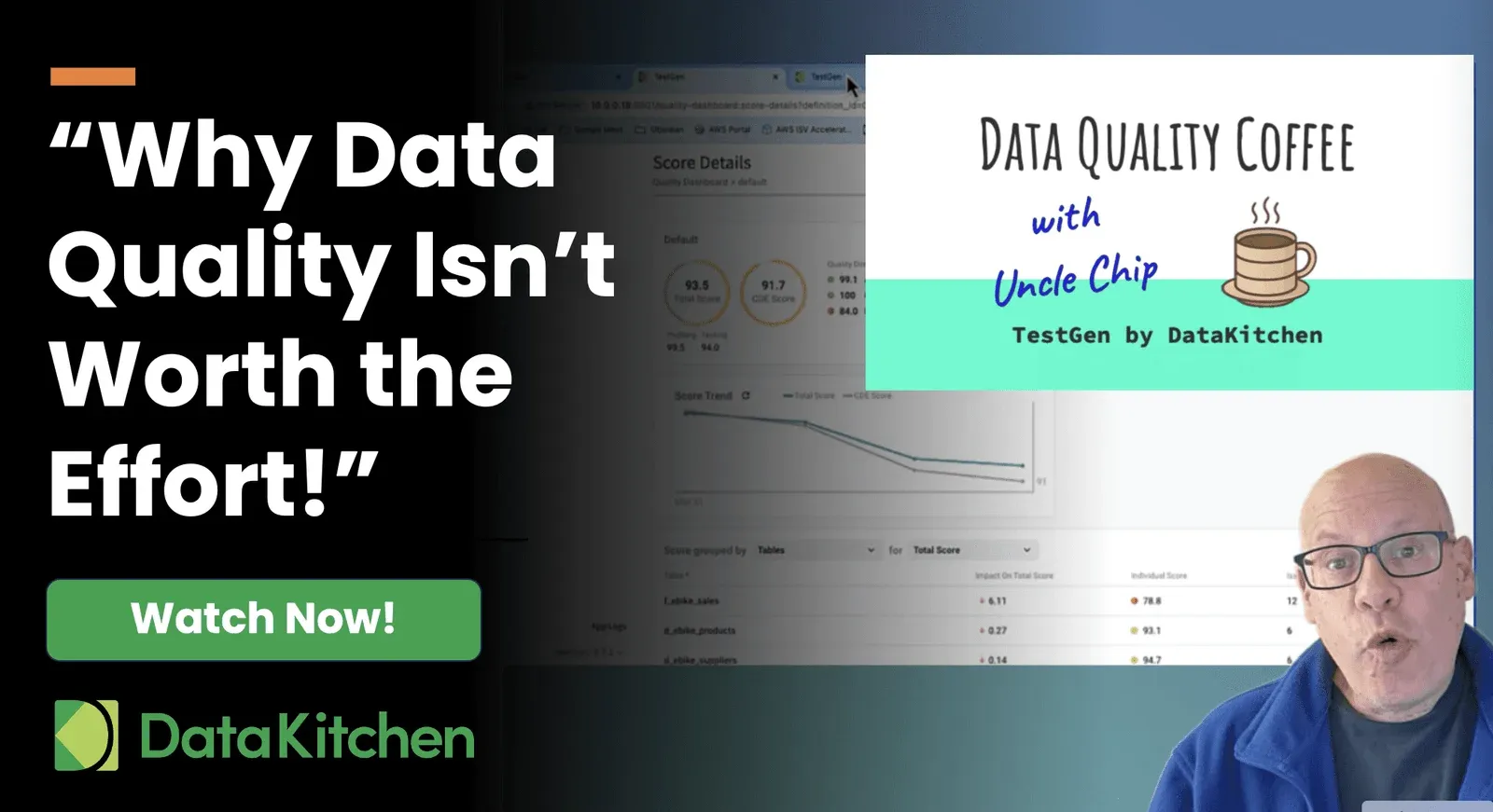 Why Data Quality Isn't Worth The Effort: Data Quality Coffee With Uncle Chip #1