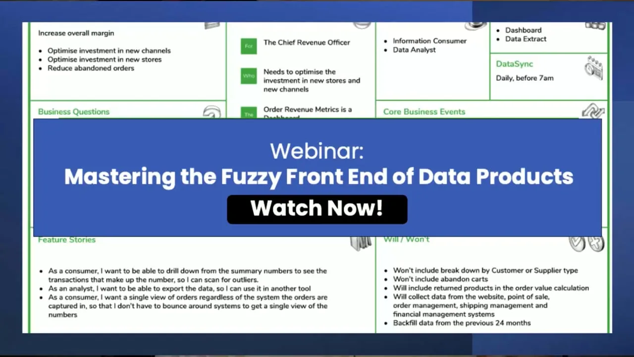 Mastering the Fuzzy Front End of Data Products