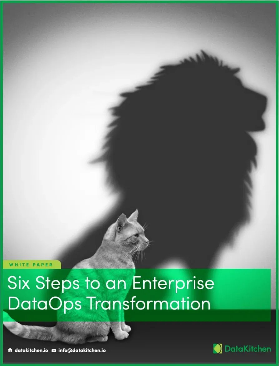 Cover of the 6 Steps to an Enterprise DataOps Transformation white paper