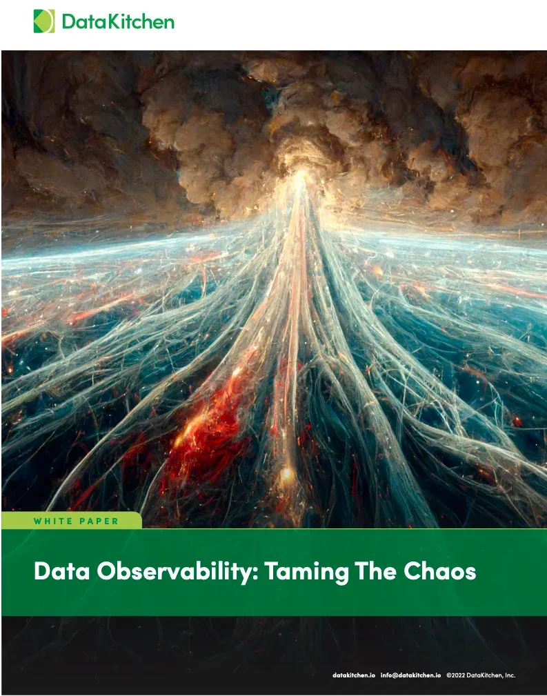 Cover of the DataOps Observability: Taming Chaos white paper