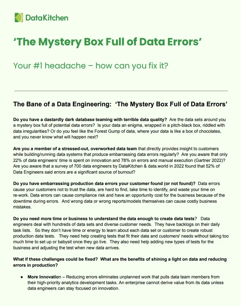 Cover of the DataOps TestGen White Paper white paper