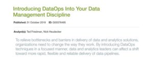 A summary of Gartner’s Recent DataOps Report and recommendations
