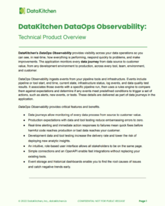 DataKitchen DataOps Observability Technical Product Overview